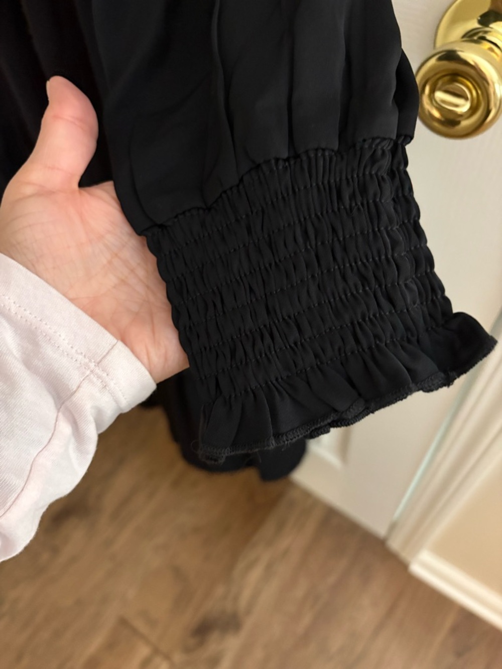NWT Tiered Black Maxi Dress, Long Sleeve, Size Medium - Picture 5 of 8